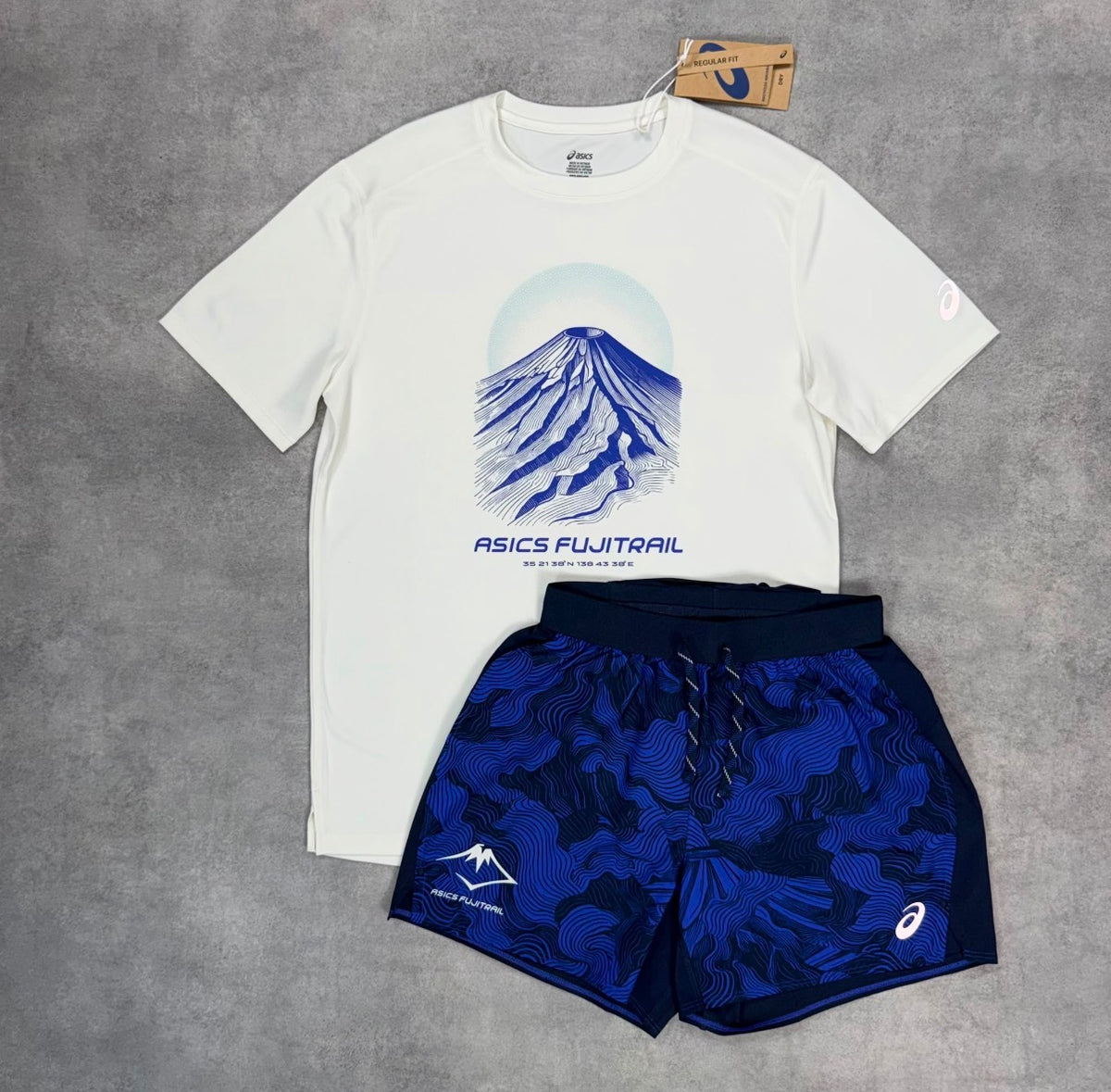 Asics Fujitrail Set - White Navy