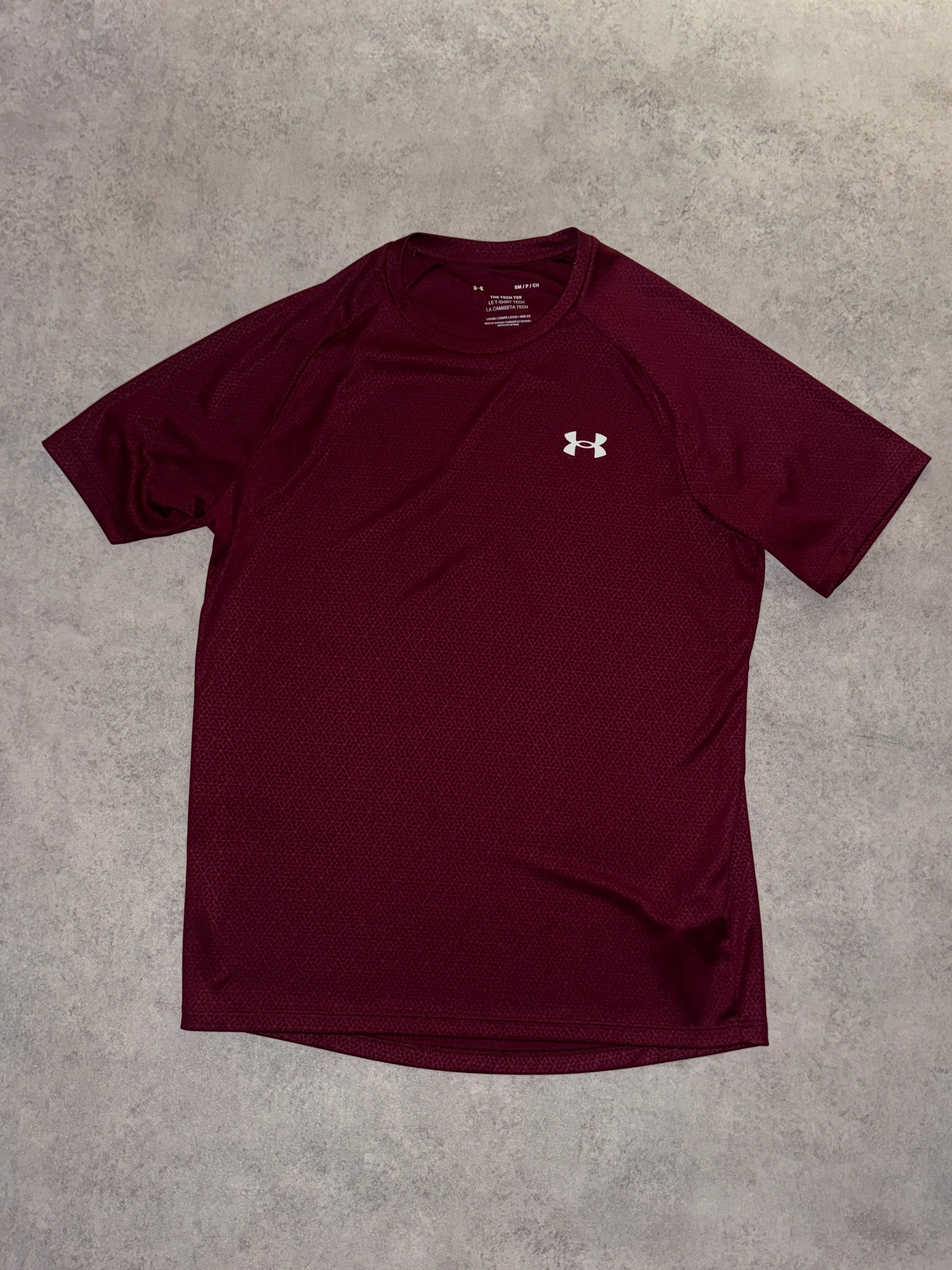 Under Armour Textured T Shirt - Maroon